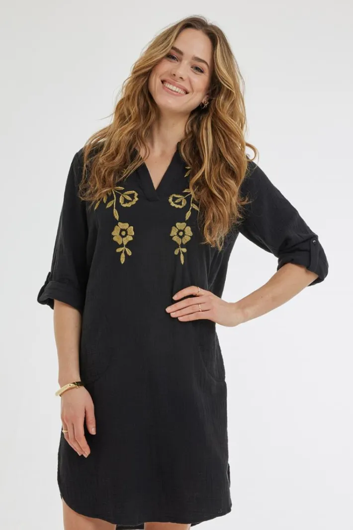 DiDi Dress Vulcano Black- Jurken & Tunieken