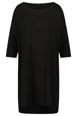 DiDi Easy loose dress 3/4 sleeves zwart- Basics | Jurken & Tunieken