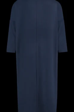 DiDi Easy loose dress 3/4 sleeves, donkerblauw- Basics | Jurken & Tunieken