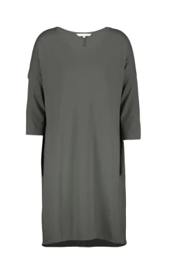 DiDi Easy loose dress 3/4 sleeves, donkergrijs- Basics | Jurken & Tunieken