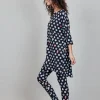 DiDi Easy loose dress in Black with Coral cove print- Jurken & Tunieken