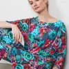 DiDi Easy loose dress in dark shadow with Floral Medley print- Jurken & Tunieken