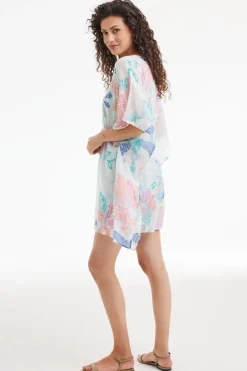 DiDi Kaftan Lagoon Bitmap print- Kaftans En Kimonos | Jurken & Tunieken