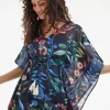 DiDi Kaftan Lagoon Botanic spice print- Kaftans En Kimonos | Jurken & Tunieken