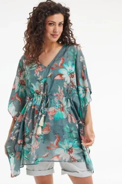 DiDi Kaftan Lagoon Reflection print- Kaftans En Kimonos | Jurken & Tunieken