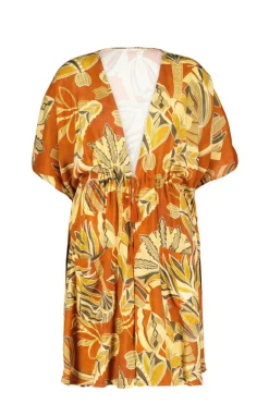 DiDi Kaftan Yassina in Copper with Palma print- Kaftans En Kimonos | Jurken & Tunieken