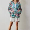 DiDi Kimono in Granite green with Floral Medley print- Kaftans En Kimonos | Jurken & Tunieken