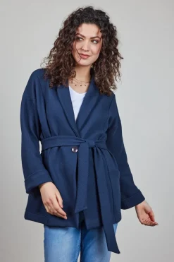 DiDi Kimono sweat vest Lois in donkerblauw- Truien & Vesten