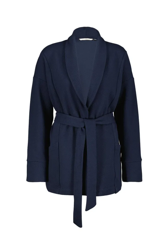 DiDi Kimono sweat vest Lois in donkerblauw- Truien & Vesten