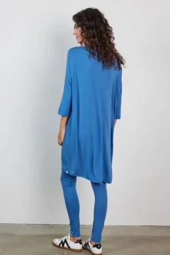 DiDi Loose dress 3/4 sleeves Dutch blue- Basics | Jurken & Tunieken