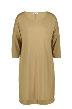 DiDi Loose dress 3/4 sleeves Kelp sand- Basics | Jurken & Tunieken