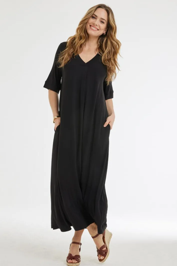DiDi Loose dress Amore Black- Basics | Jurken & Tunieken