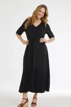 DiDi Loose dress Amore Black- Basics | Jurken & Tunieken