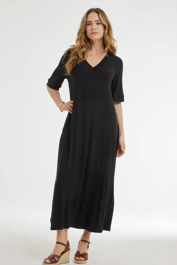 DiDi Loose dress Amore Black- Basics | Jurken & Tunieken