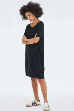 DiDi Loose dress Baya Black- Basics | Jurken & Tunieken