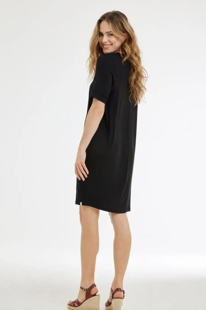DiDi Loose dress Bisou Black- Basics | Jurken & Tunieken