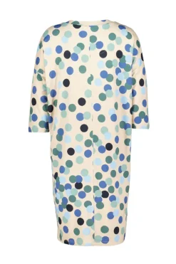 DiDi Loose dress Fancy Feather grey Fuji print- Jurken & Tunieken