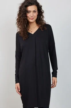 DiDi Loose dress Indy in Black- Basics | Jurken & Tunieken