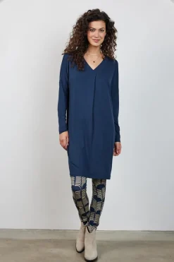 DiDi Loose dress Indy in Dark navy- Basics | Jurken & Tunieken