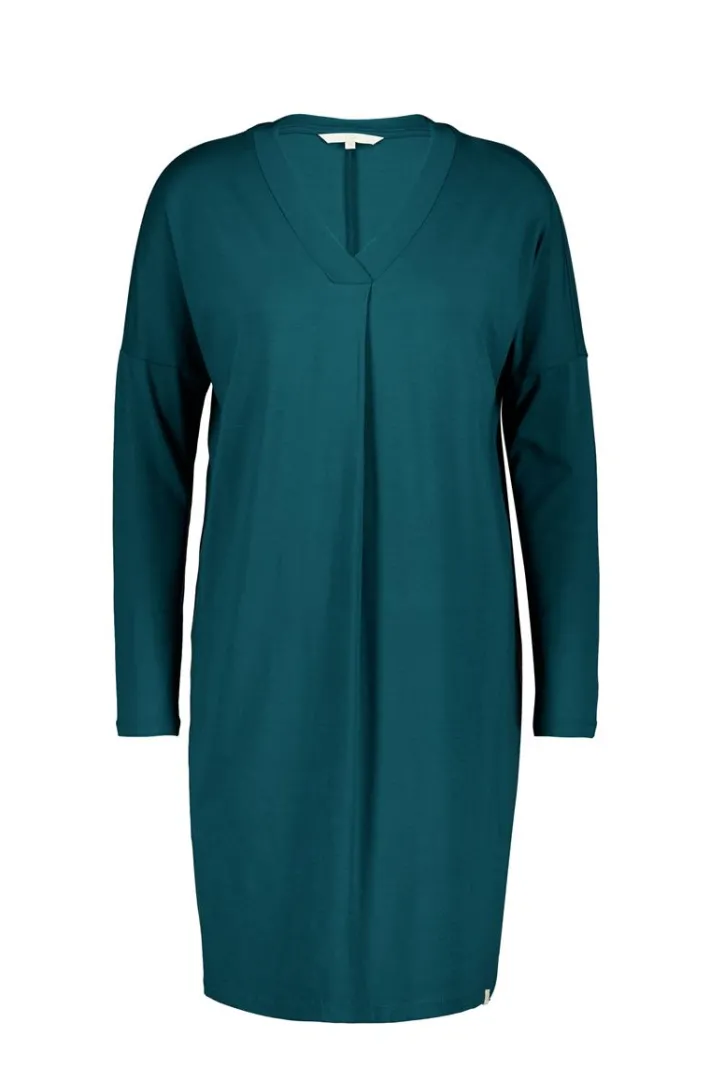 DiDi Loose dress Indy in dark sea green- Basics | Jurken & Tunieken