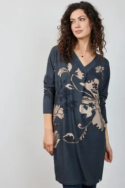 DiDi Loose dress Indy print Grey Ensemble panel- Jurken & Tunieken