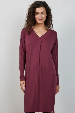 DiDi Loose dress Indy Red mahogany- Basics | Jurken & Tunieken