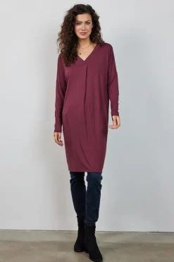 DiDi Loose dress Indy Red mahogany- Basics | Jurken & Tunieken