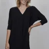 DiDi Loose dress Sandy Black- Basics | Jurken & Tunieken