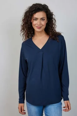 DiDi Loose tee Cindy Dark blue- Basics | T-shirts & Tops