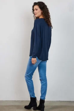DiDi Loose tee Cindy Dark blue- Basics | T-shirts & Tops