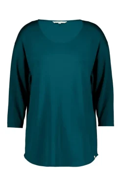 DiDi Loose tee crew 3/4 sleeves Dark sea green- Basics | T-shirts & Tops