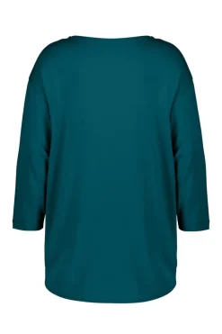 DiDi Loose tee crew 3/4 sleeves Dark sea green- Basics | T-shirts & Tops