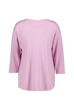 DiDi Loose tee crew 3/4 sleeves in Mauve Mist- Basics | T-shirts & Tops