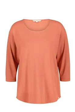 DiDi Loose tee crew 3/4 sleeves in Aragon rose- Basics | T-shirts & Tops