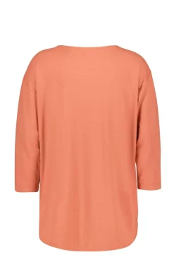 DiDi Loose tee crew 3/4 sleeves in Aragon rose- Basics | T-shirts & Tops