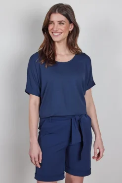 DiDi Loose tee Flow in dark blue- Basics | T-shirts & Tops