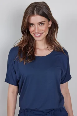 DiDi Loose tee Flow in dark blue- Basics | T-shirts & Tops