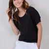 DiDi Loose tee Flow in zwart- Basics | T-shirts & Tops