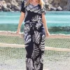 DiDi Loose tee Jeska in Black with Shell Symphony XXL print- T-shirts & Tops