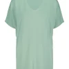 DiDi Loose V-tee Faye in granite green- Basics | T-shirts & Tops