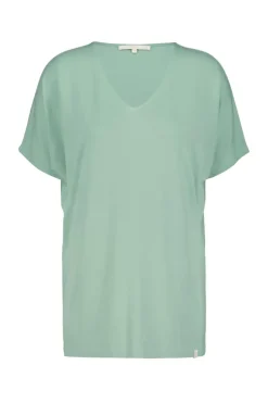DiDi Loose V-tee Faye in granite green- Basics | T-shirts & Tops