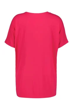 DiDi Loose V-tee Faye in magenta rose- Basics | T-shirts & Tops