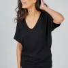 DiDi Loose V-tee Faye in Zwart- Basics | T-shirts & Tops