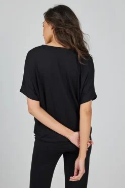 DiDi Loose V-tee Faye in Zwart- Basics | T-shirts & Tops