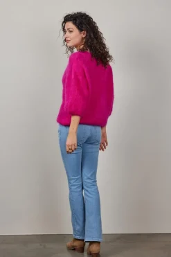 DiDi Mohair pullover Mira in raspberry pink- Truien & Vesten