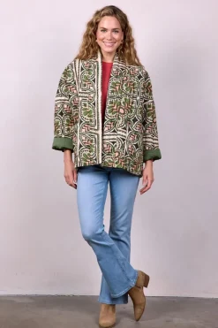 DiDi Padded jasje Bella Green Deco print- Jassen | Blazers