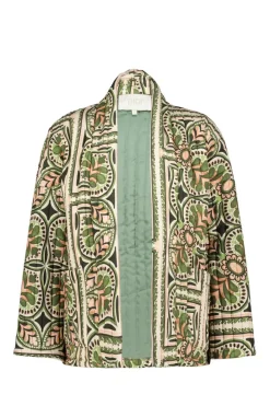 DiDi Padded jasje Bella Green Deco print- Jassen | Blazers