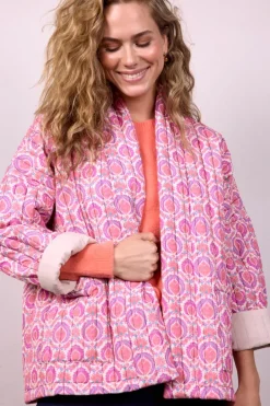 DiDi Padded jasje Bella Pink Granito print- Jassen | Blazers