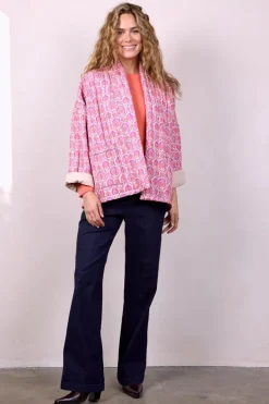 DiDi Padded jasje Bella Pink Granito print- Jassen | Blazers