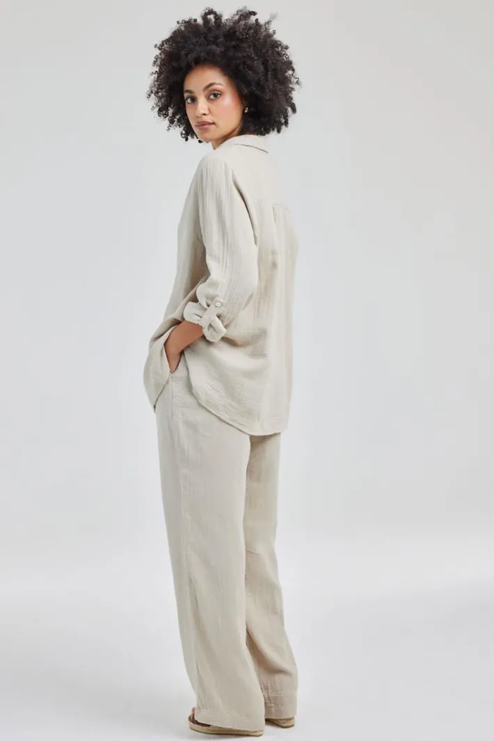 DiDi Pants Alba in Feather grey- Lange Broeken